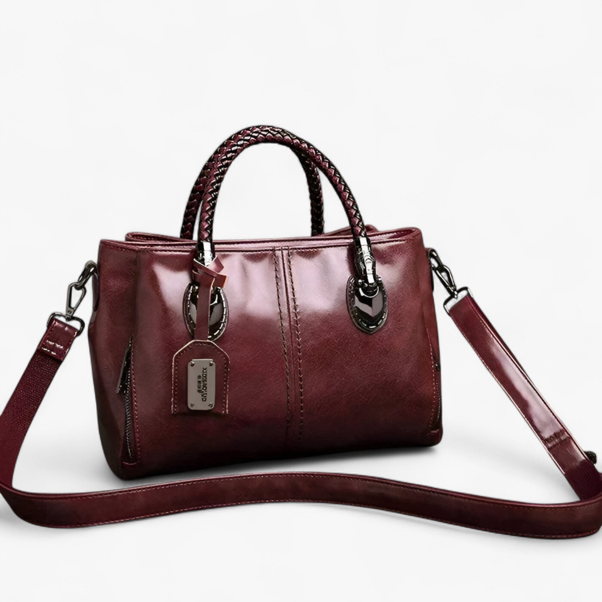 Harper - Borsa classica in pelle con manici intrecciati - Marcire - bag Handbag handbags Women's handbags - Concept Palermo