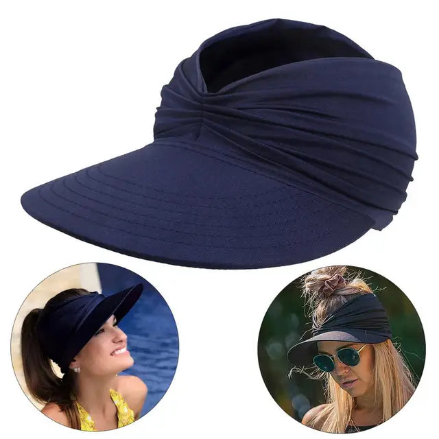 Sunny - Cappello da spiaggia estivo con visiera ampia, cappello parasole pieghevole - Blu navy Una misura - Beach Hat Hat Women Sun Hats Women's Hat - Concept Palermo