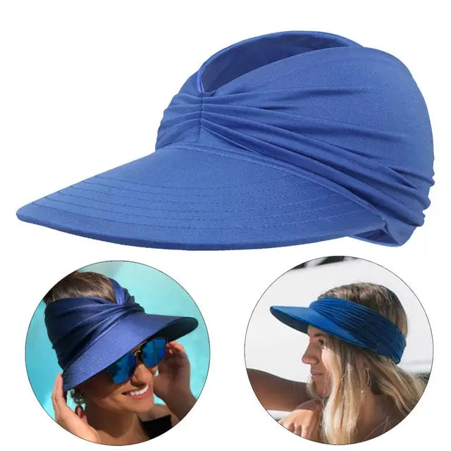 Sunny - Cappello da spiaggia estivo con visiera ampia, cappello parasole pieghevole - Blu reale Una misura - Beach Hat Hat Women Sun Hats Women's Hat - Concept Palermo