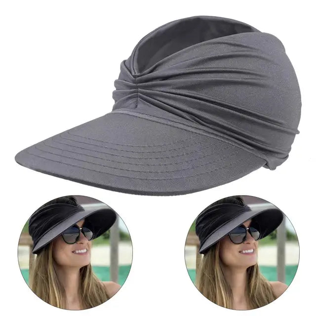 Sunny - Cappello da spiaggia estivo con visiera ampia, cappello parasole pieghevole - Grigio scuro Una misura - Beach Hat Hat Women Sun Hats Women's Hat - Concept Palermo