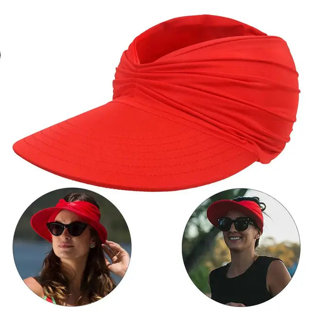 Sunny - Cappello da spiaggia estivo con visiera ampia, cappello parasole pieghevole - Rosso Una misura - Beach Hat Hat Women Sun Hats Women's Hat - Concept Palermo