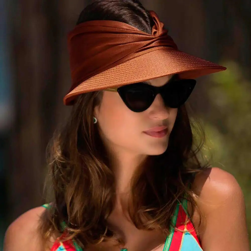 Sunny - Cappello da spiaggia estivo con visiera ampia, cappello parasole pieghevole - Caffè Una misura - Beach Hat Hat Women Sun Hats Women's Hat - Concept Palermo
