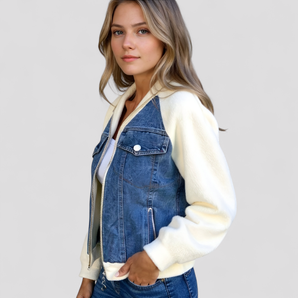 Silvana | Giacca Donna Denim Versatile - - abbigliamento femminile denim jacket women donna giacca giacca casual giacca cotone giacca creativa giacca denim giacca denim colore giacca denim versatile giacca donna trendy giacca in denim giacca moda donna giacca spandex - Concept Palermo