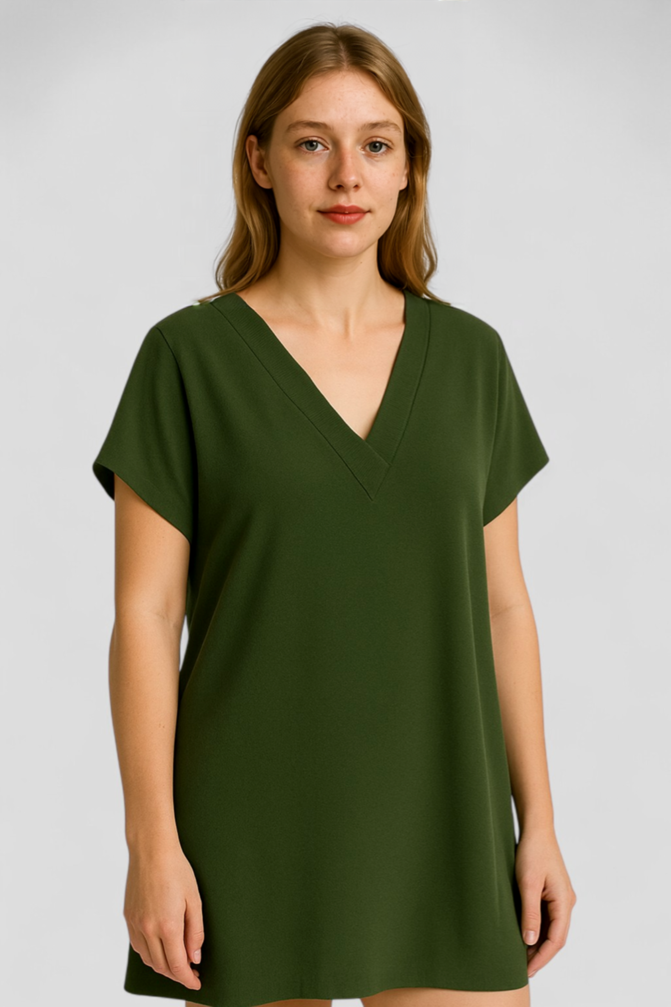 Elvera | Abito Elegante Donna con V-Hals - - abito comfy abito con tummy control abito da donna abito elegante abito taglie forti abito V-hals abito versatile moda donna vestito casual vestito da sera - Concept Palermo