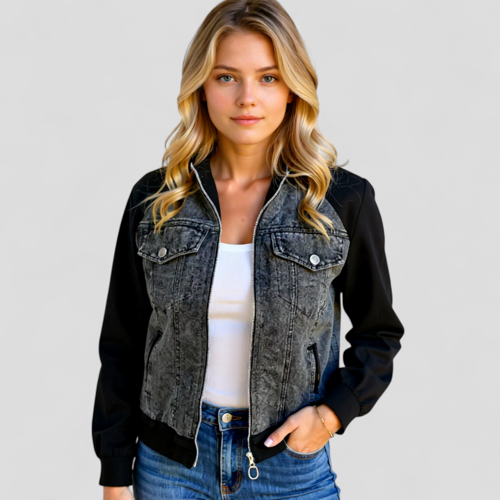Silvana | Giacca Donna Denim Versatile - - abbigliamento femminile denim jacket women donna giacca giacca casual giacca cotone giacca creativa giacca denim giacca denim colore giacca denim versatile giacca donna trendy giacca in denim giacca moda donna giacca spandex - Concept Palermo