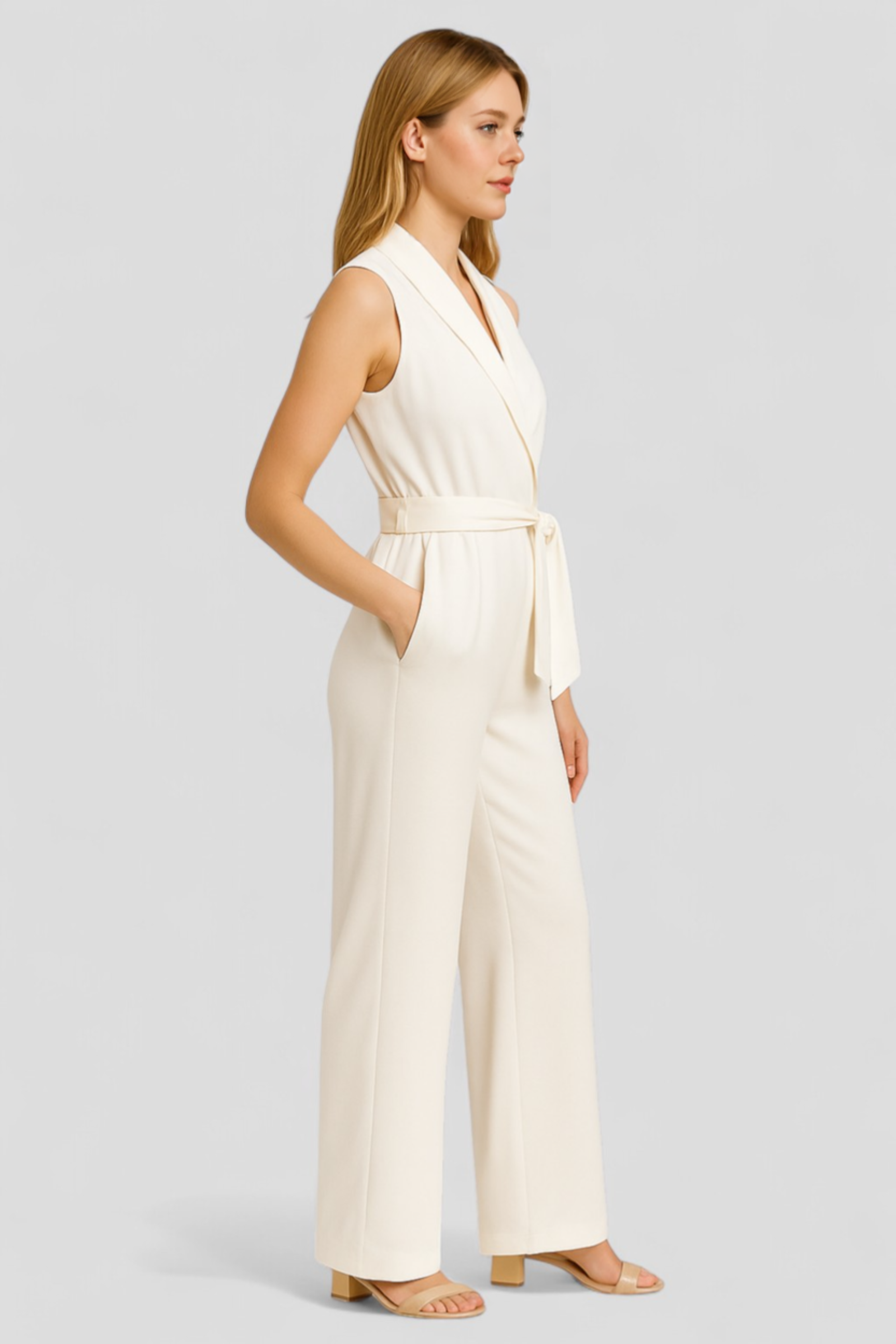 Aela | Salopette Donna Elegante Senza Maniche V-Neck - - abbigliamento elegante fashion primavera jumpsuit premium moda donna outfit casual salopette elegante salopette femminile salopette senza maniche salopette V-Neck vestiti per eventi - Concept Palermo