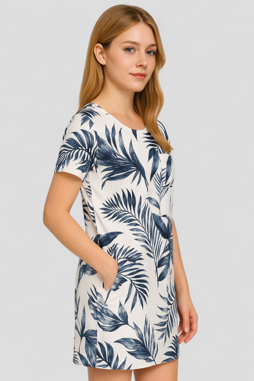 Carmine | Abito Donna Casual Stampa Naturale Comodo - - abbigliamento comodo abito casual abito con stampa abito versatile moda femminile stile informale tessuto traspirante vestibilità ampia vestito estivo - Concept Palermo