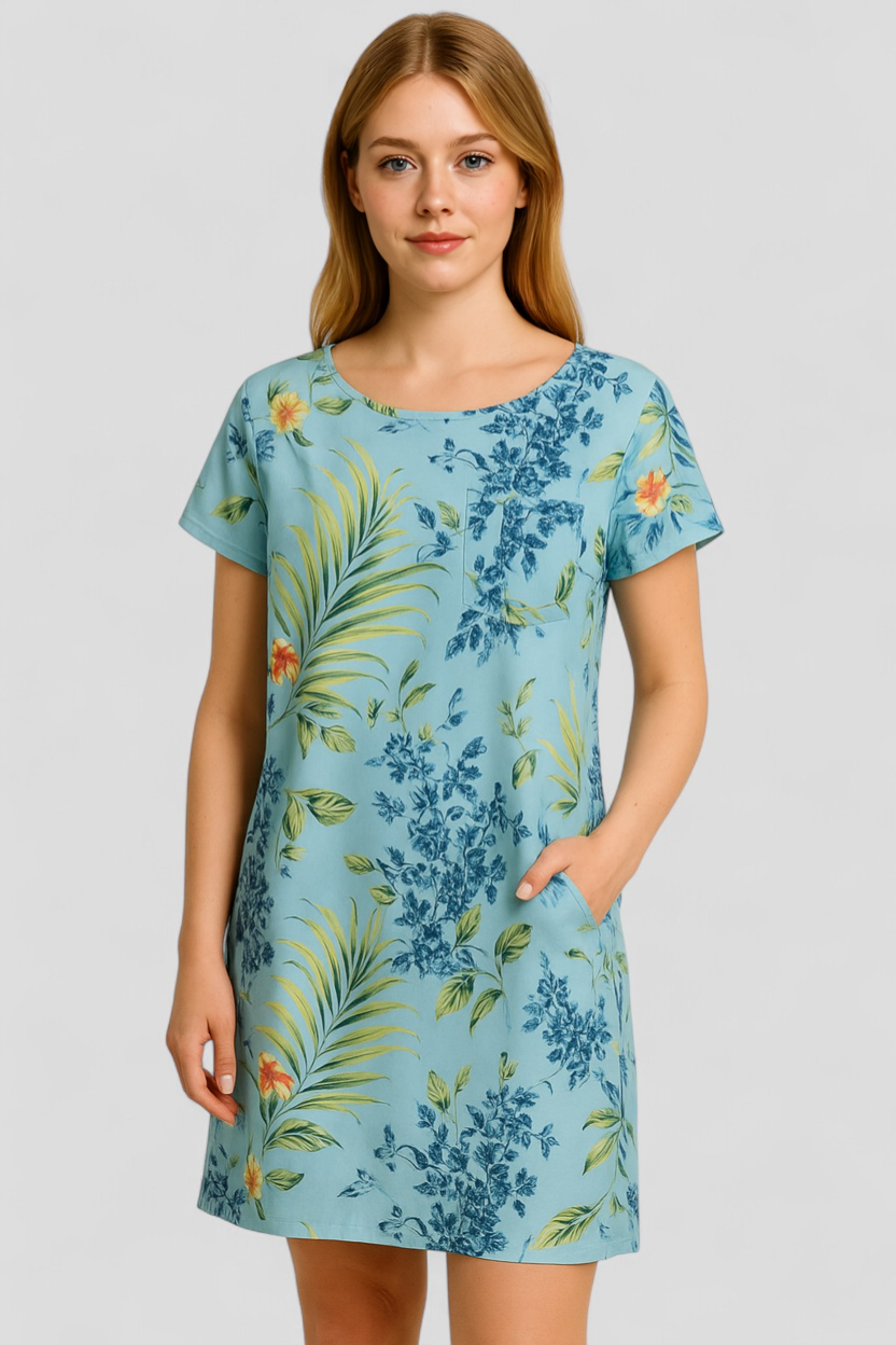 Carmine | Abito Donna Casual Stampa Naturale Comodo - - abbigliamento comodo abito casual abito con stampa abito versatile moda femminile stile informale tessuto traspirante vestibilità ampia vestito estivo - Concept Palermo