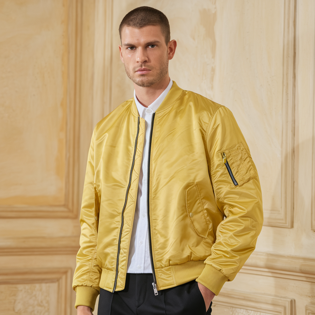 Giacca da pilota Aero | Uomo - Giacca da volo con colletto rialzato Unicolore - - jacket jacket for men Jackets & Coats Outerwear & Jackets winter jacket Winter jacket men - Concept Palermo