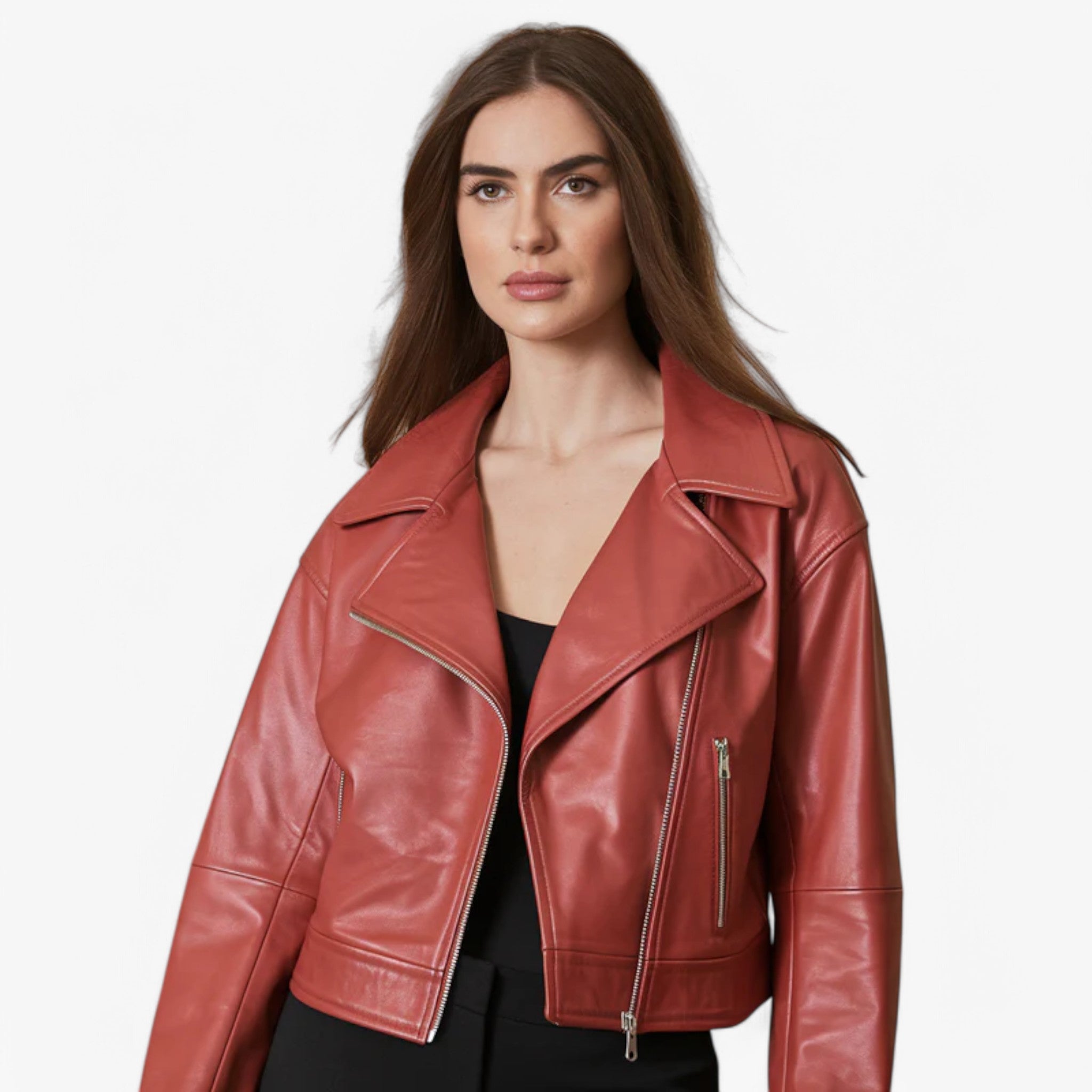 Emma | Giacca corta in pelle - - - Concept Palermo