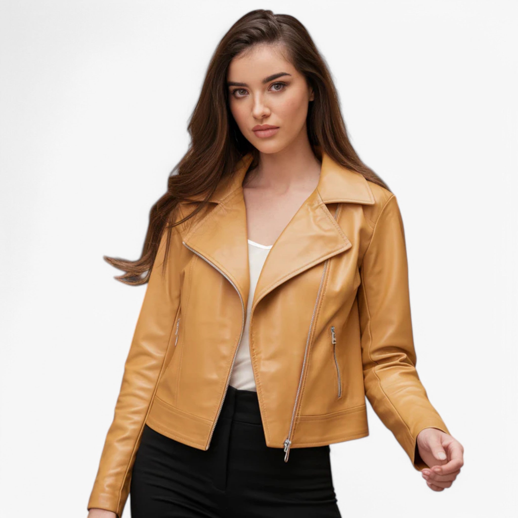 Emma | Giacca corta in pelle - - - Concept Palermo