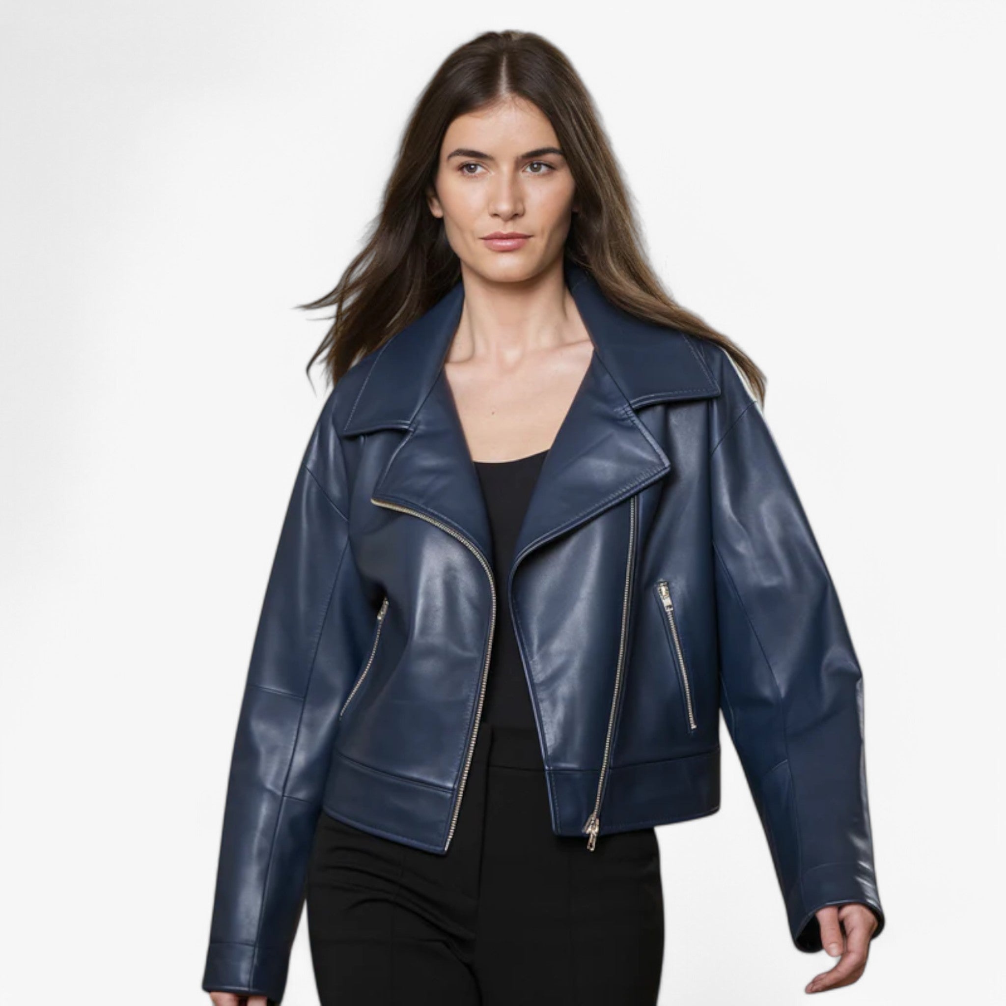Emma | Giacca corta in pelle - - - Concept Palermo