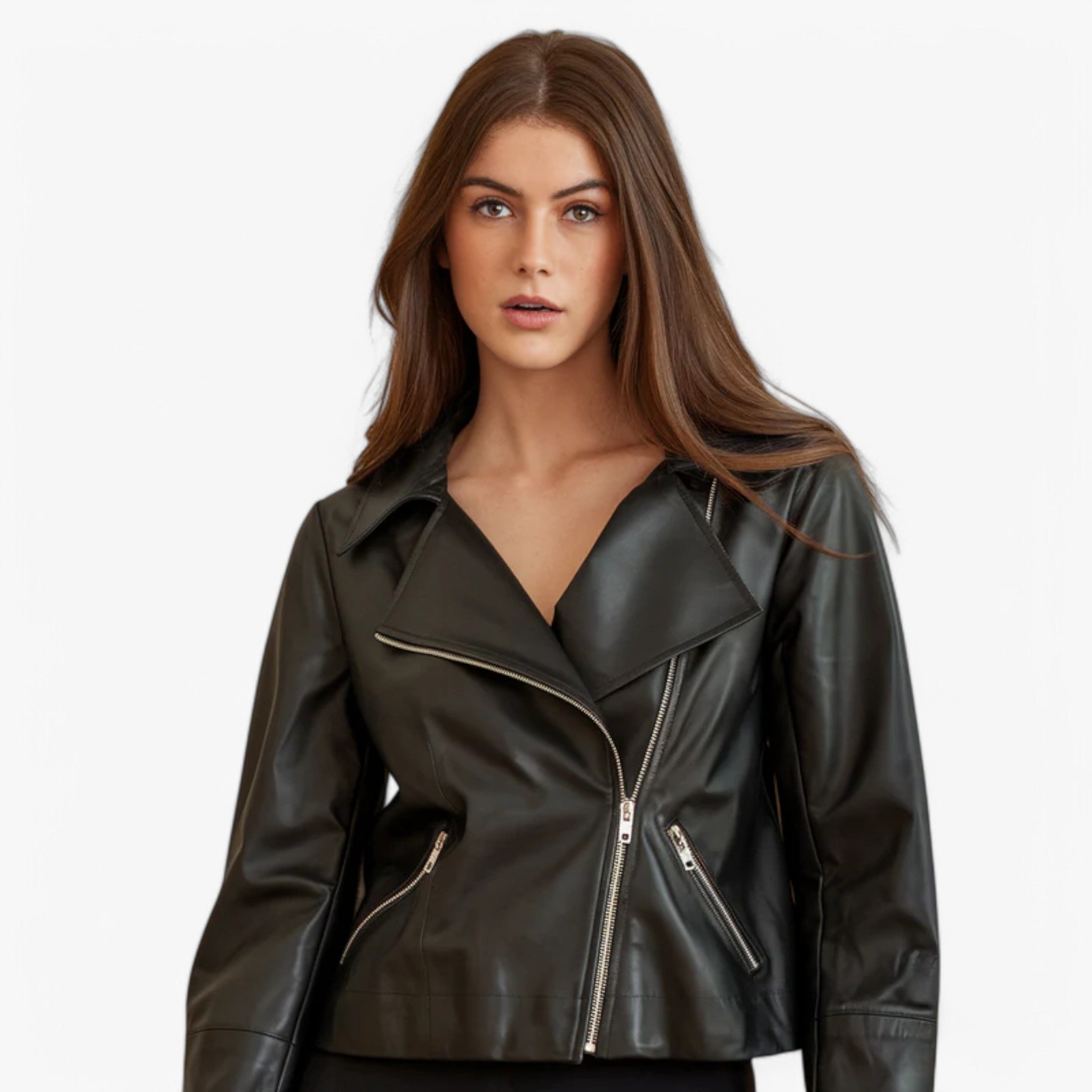 Emma | Giacca corta in pelle - - - Concept Palermo