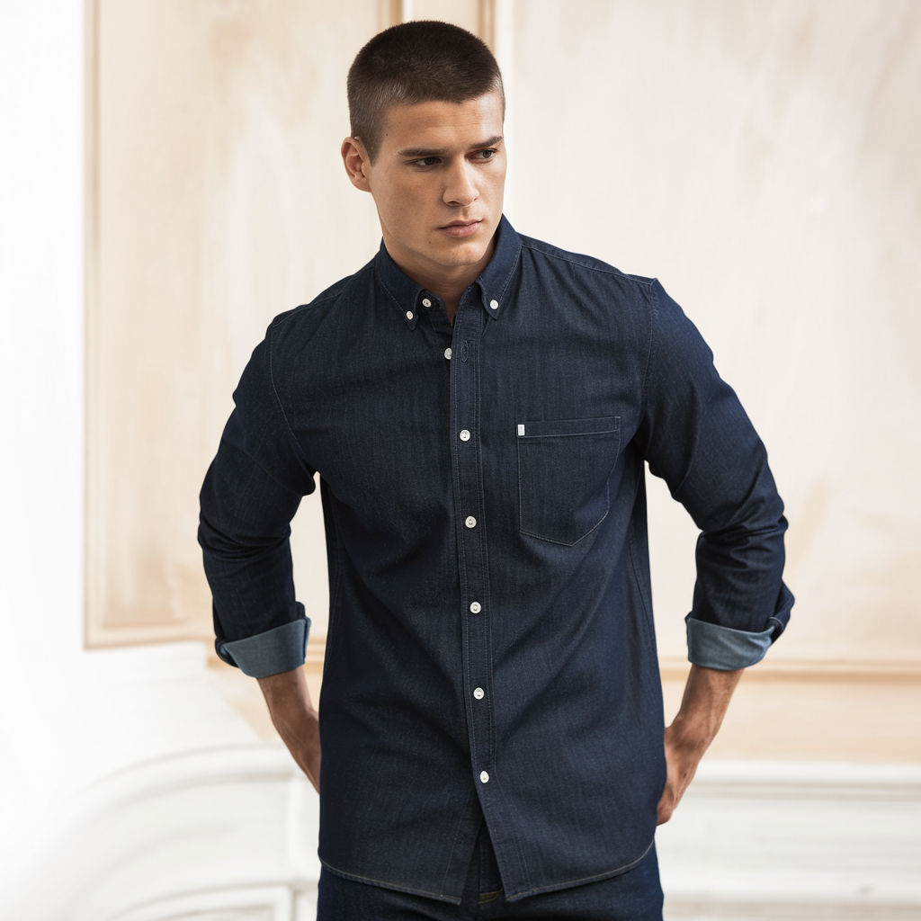 Camicia in Denim Axel per Uomo - Elegante e Versatile per Tutte le Occasioni - - - Concept Palermo