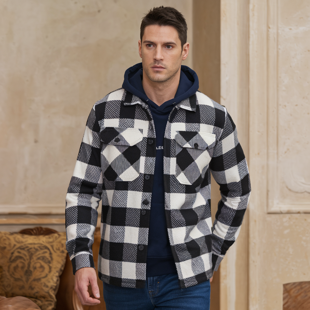 Mikkel | Flanella a Righe con Cappuccio - - - Concept Palermo