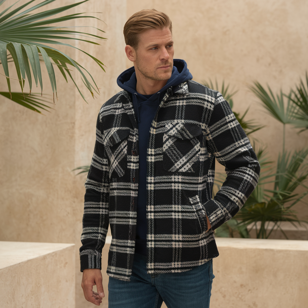 Mikkel | Flanella a Righe con Cappuccio - - - Concept Palermo