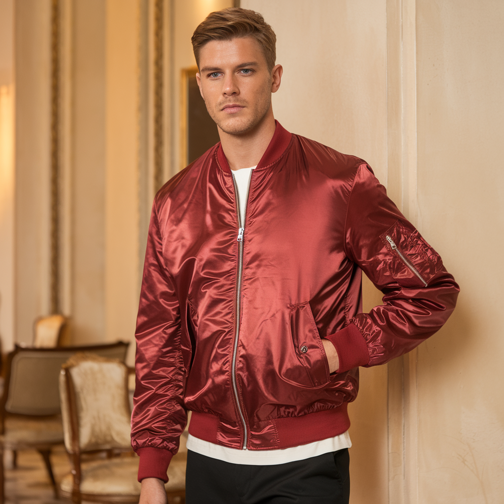 Giacca da pilota Aero | Uomo - Giacca da volo con colletto rialzato Unicolore - - jacket jacket for men Jackets & Coats Outerwear & Jackets winter jacket Winter jacket men - Concept Palermo