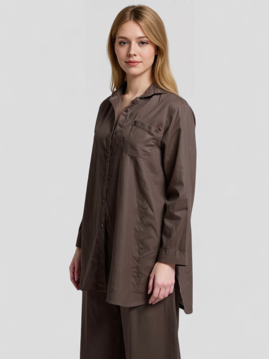 Gaile | Completi Donna Eleganti in Lino - - abbigliamento comfort abbigliamento elegante blusa in lino moda sostenibile pantaloni larghi set di lino stile casual stile formale tessuto traspirante vestibilità leggera - Concept Palermo