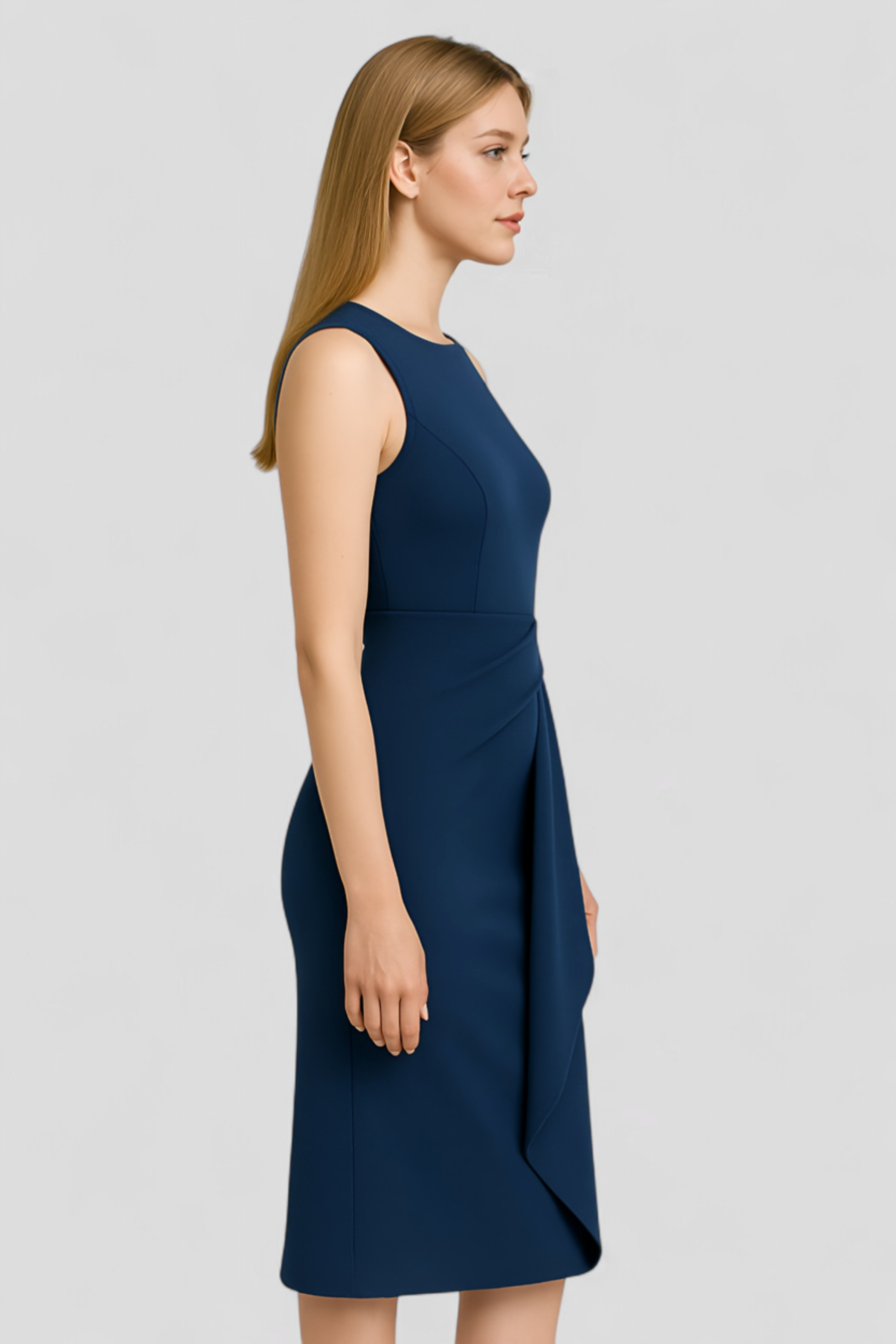 Arica | Vestito Elegante da Donna - - abito da sera abito plissettato fashion femminile moda donna scollo rotondo tessuto elasticizzato vestito elegante vestito elegante da donna vestito estivo vestito slim-fit - Concept Palermo