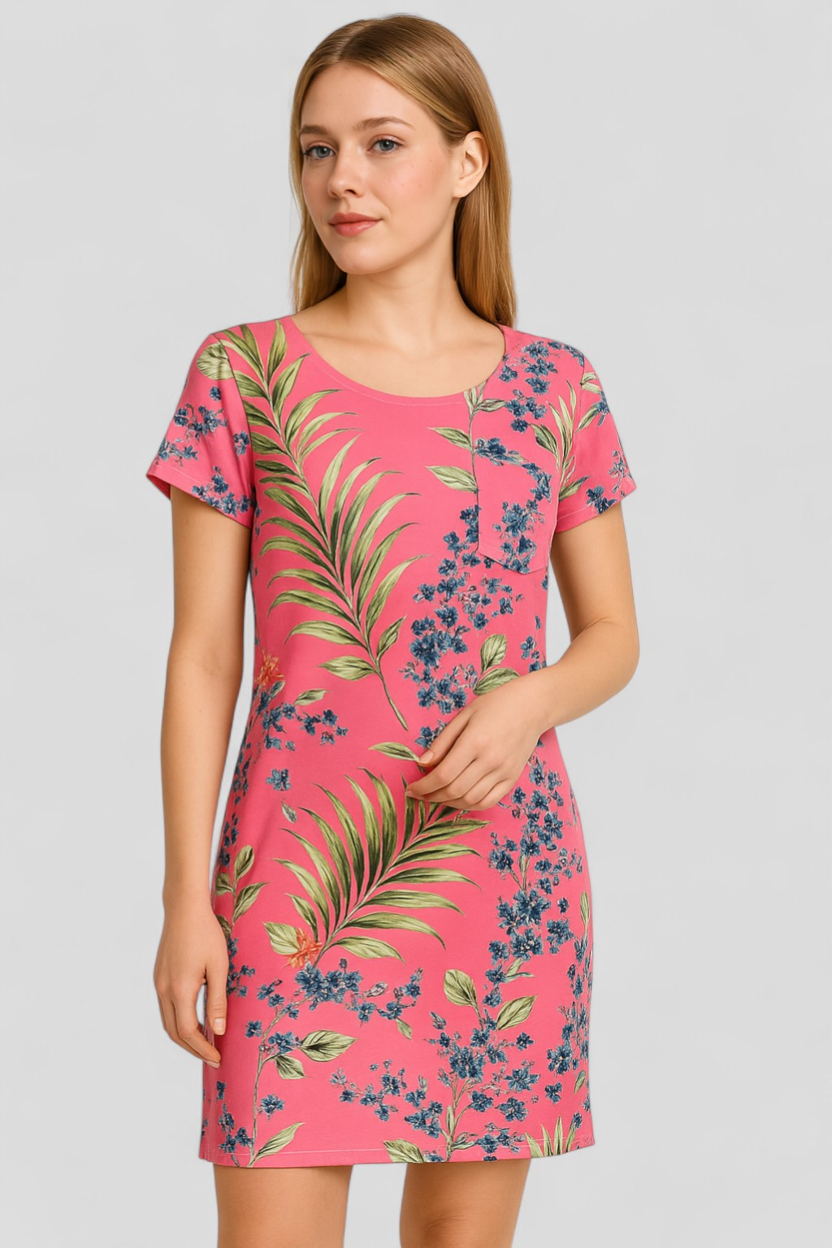 Carmine | Abito Donna Casual Stampa Naturale Comodo - - abbigliamento comodo abito casual abito con stampa abito versatile moda femminile stile informale tessuto traspirante vestibilità ampia vestito estivo - Concept Palermo