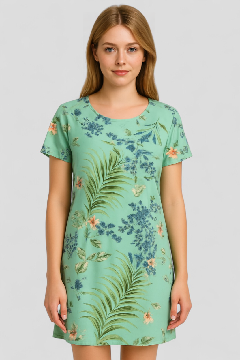 Carmine | Abito Donna Casual Stampa Naturale Comodo - - abbigliamento comodo abito casual abito con stampa abito versatile moda femminile stile informale tessuto traspirante vestibilità ampia vestito estivo - Concept Palermo