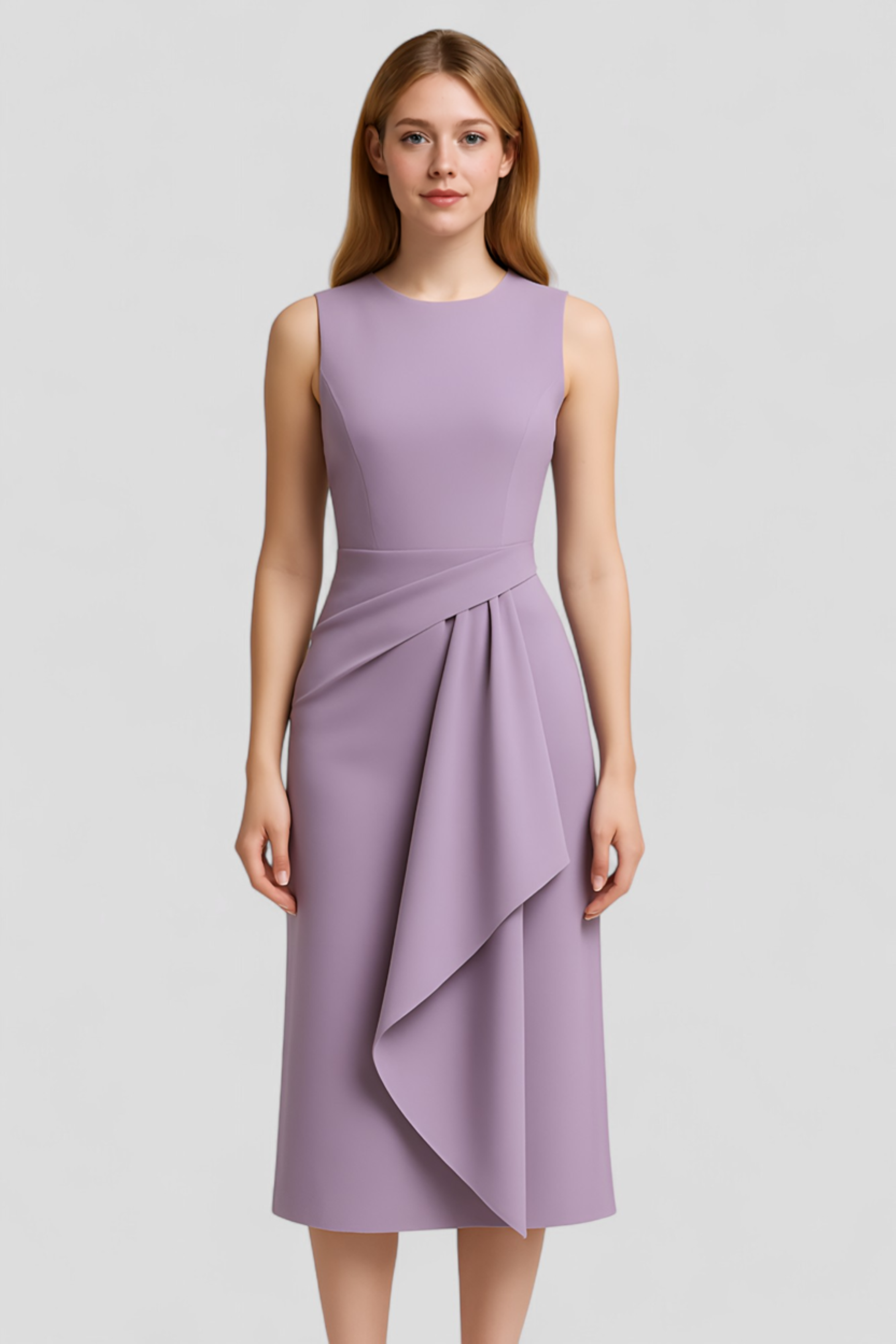 Arica | Vestito Elegante da Donna - - abito da sera abito plissettato fashion femminile moda donna scollo rotondo tessuto elasticizzato vestito elegante vestito elegante da donna vestito estivo vestito slim-fit - Concept Palermo