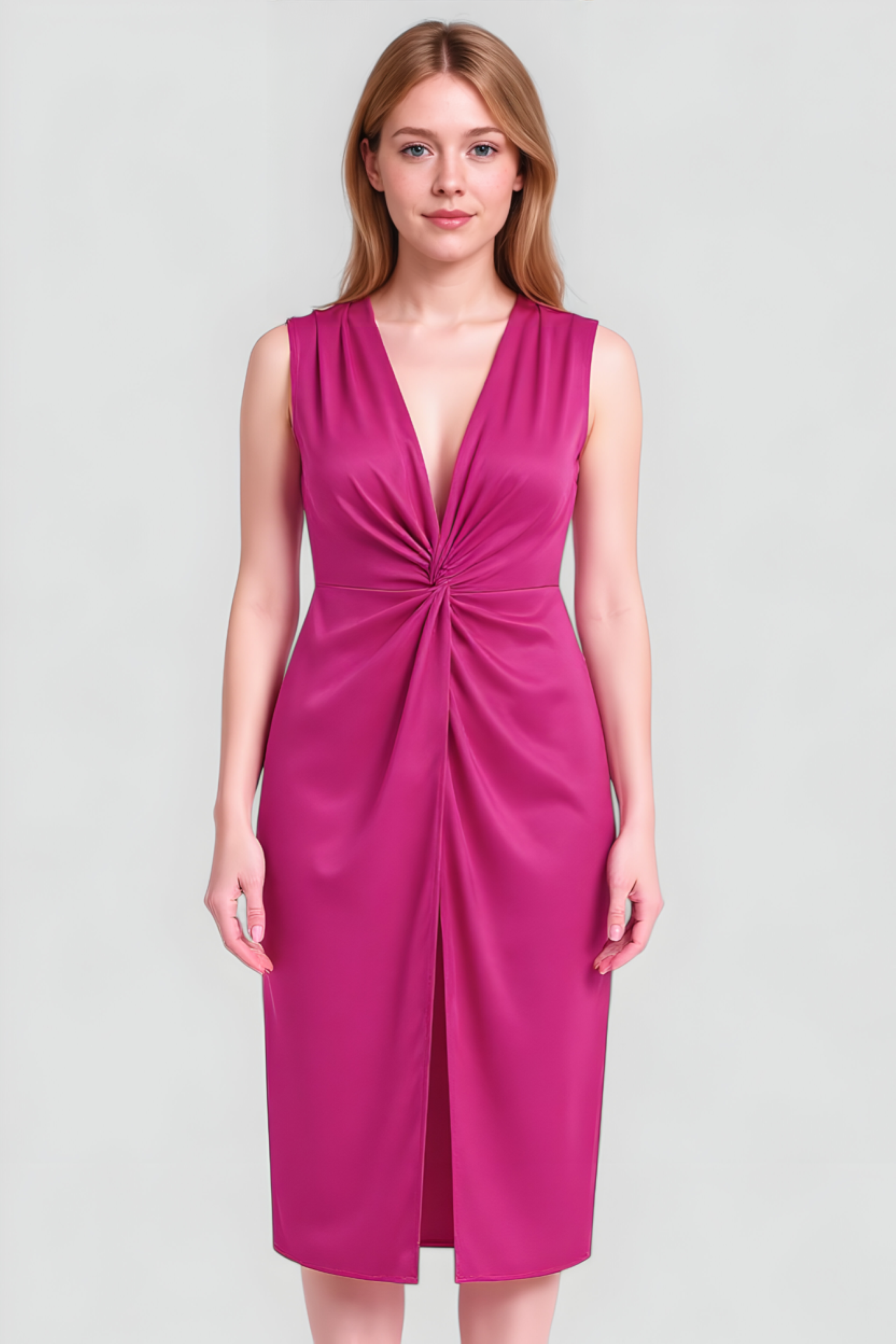 Martha | Abito Elegante da Cerimonia in Raso Lucido - - abito con spacco abito elegante abito in diverse colorazioni abito in raso abito per eventi abito raffinato abito taglia unica vestito con scollatura vestito da sera vestito stretch - Concept Palermo