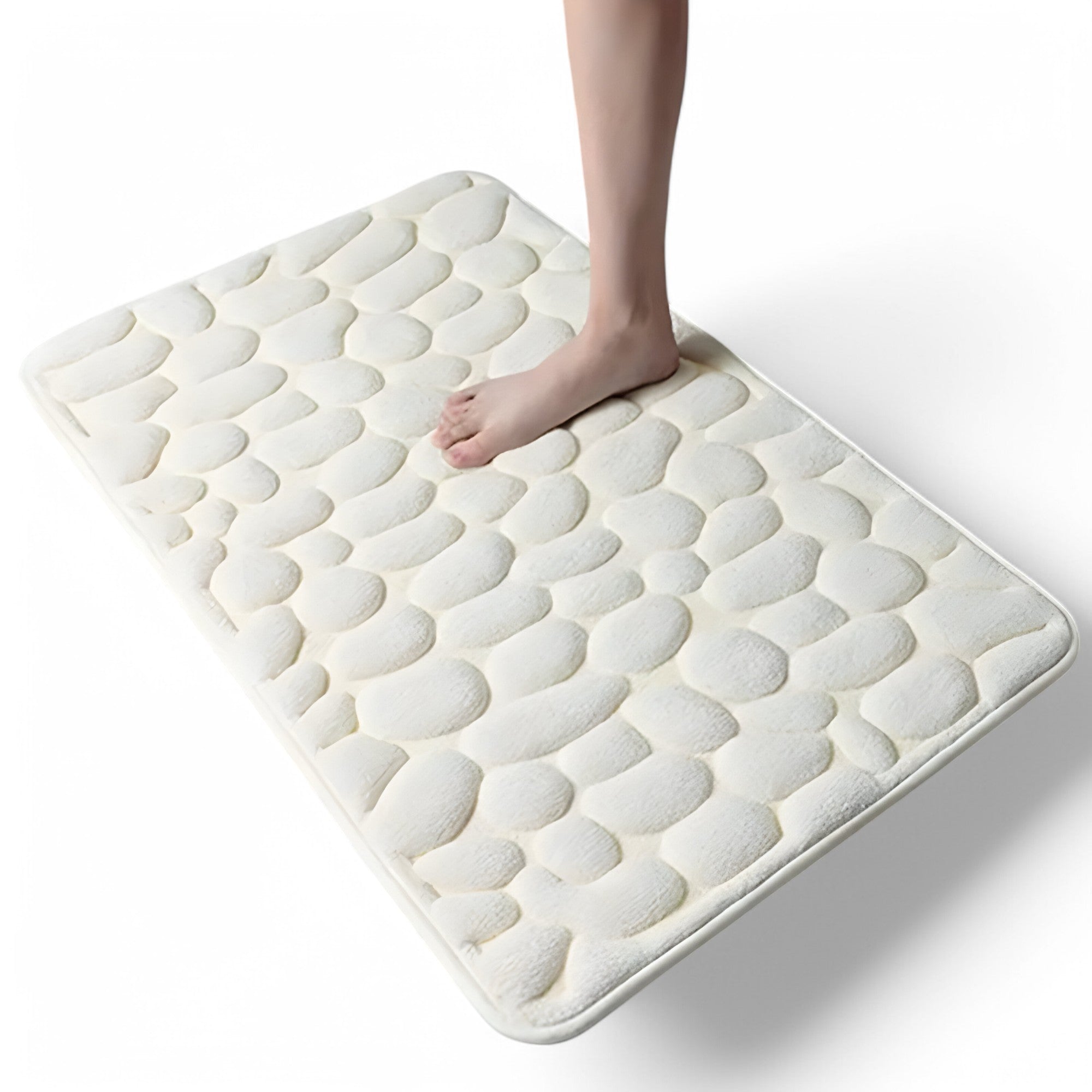 Loe | tappeto da bagno assorbente - tappetino antiscivolo per bagno e toilette - Bianco - aitest badkamer - Concept Palermo