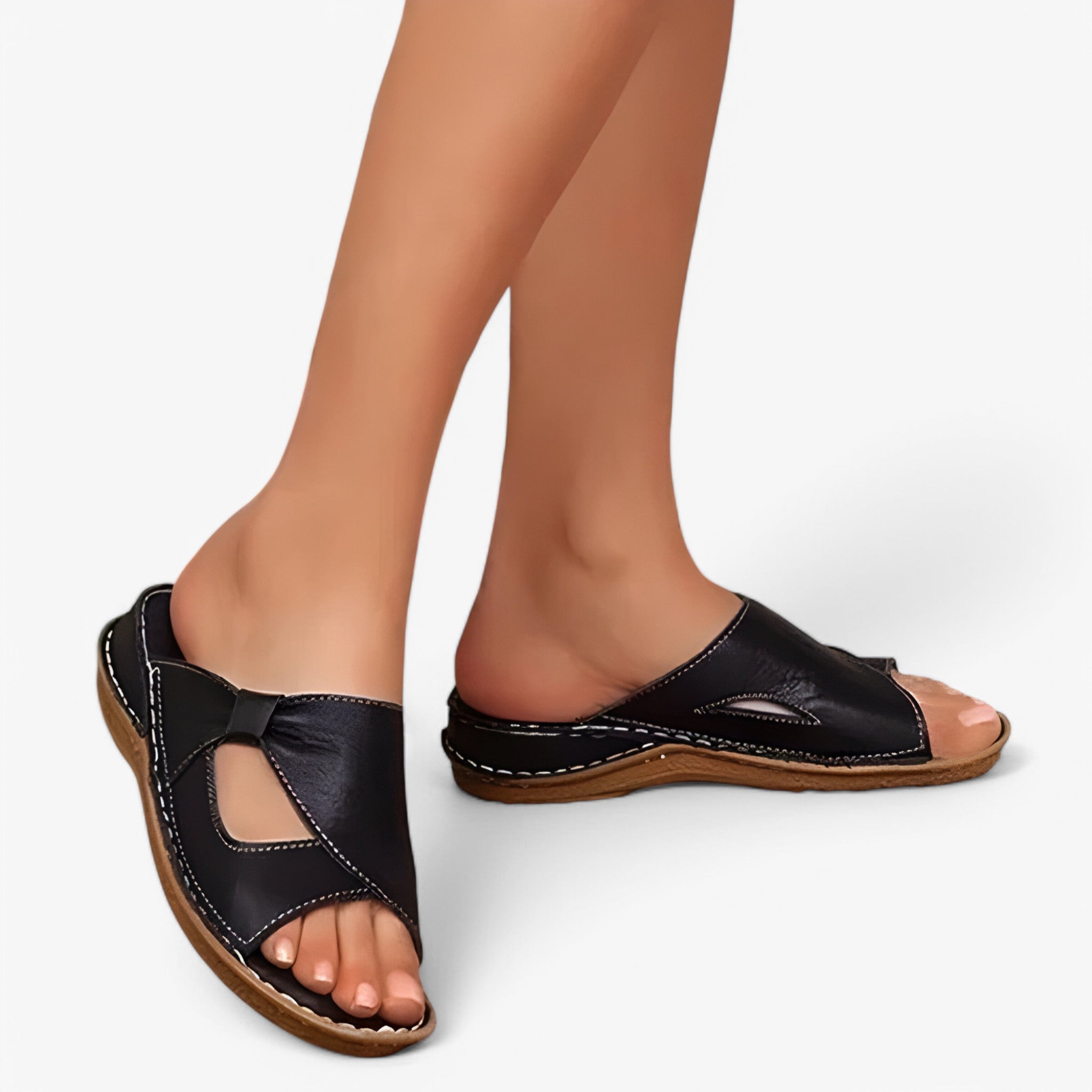 Iris | Sandali ergonomici per l'escursionismo - sandali da donna confortevoli per un utilizzo prolungato - Nero - march - Concept Palermo