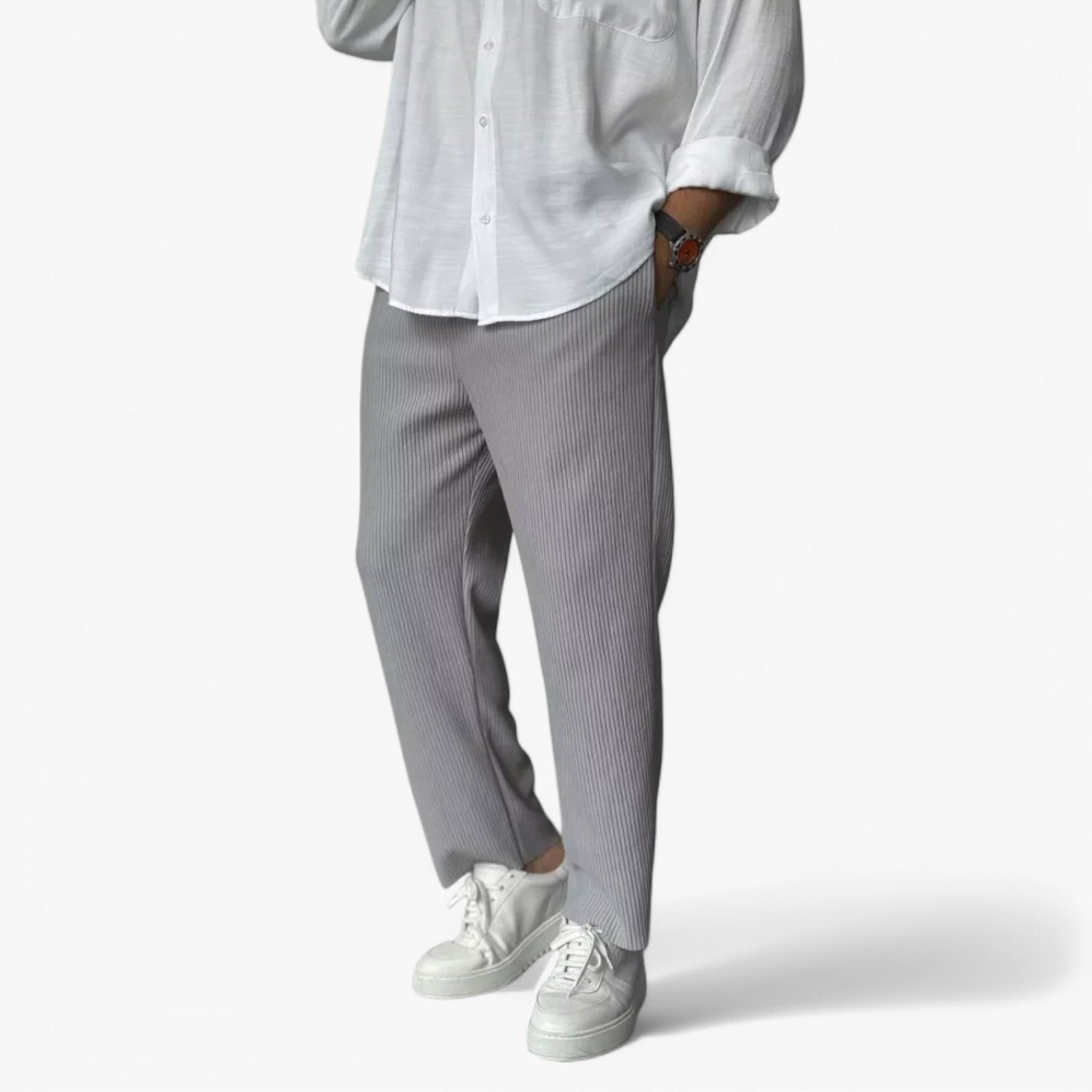 Quinn | Pantaloni da uomo di lusso morbidi - Grigio - pants pants for men - Concept Palermo