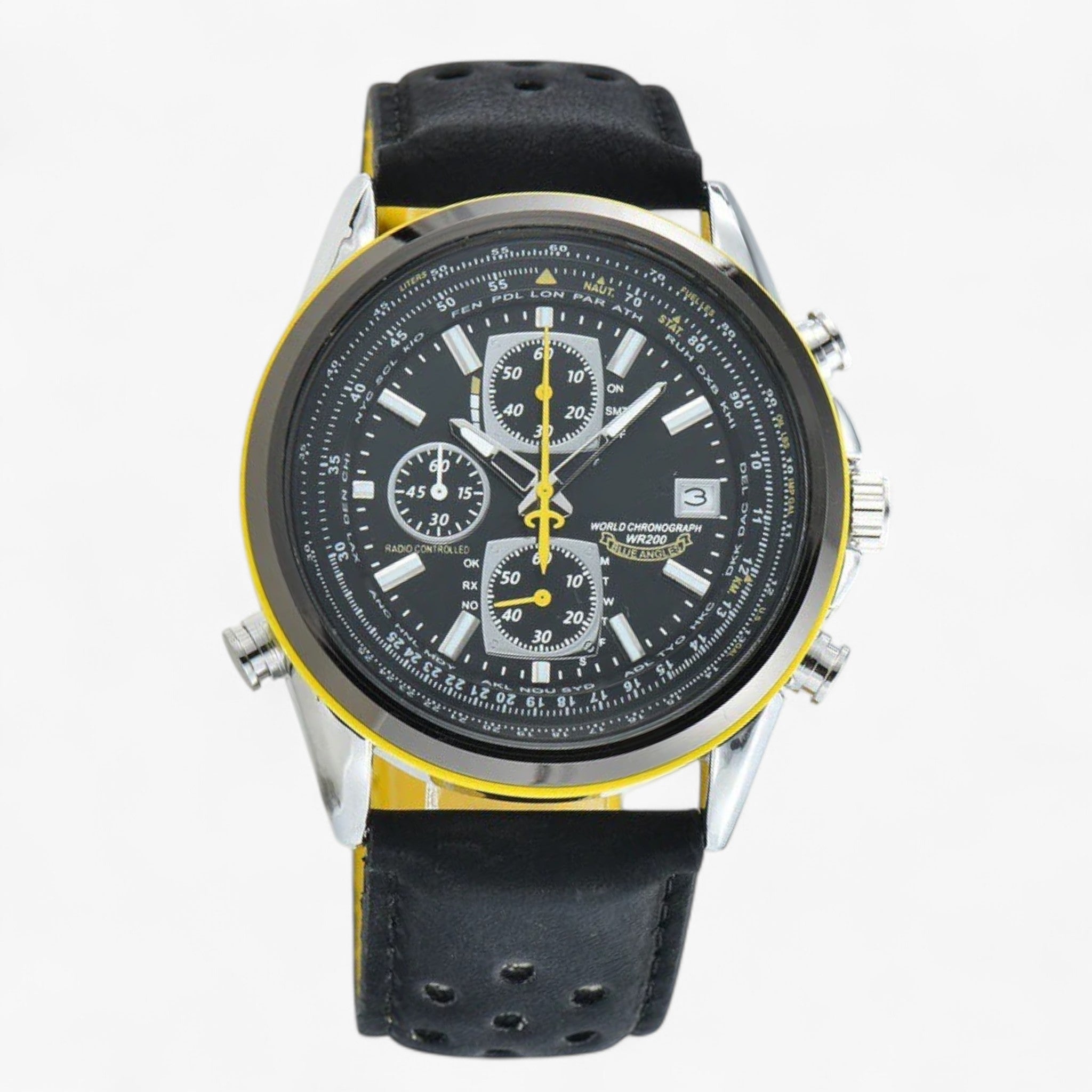 AeroMaster | Orologio da pilota elegante e funzionale - Nero (cinturino in pelle) - watches WATCHES FOR MEN - Concept Palermo