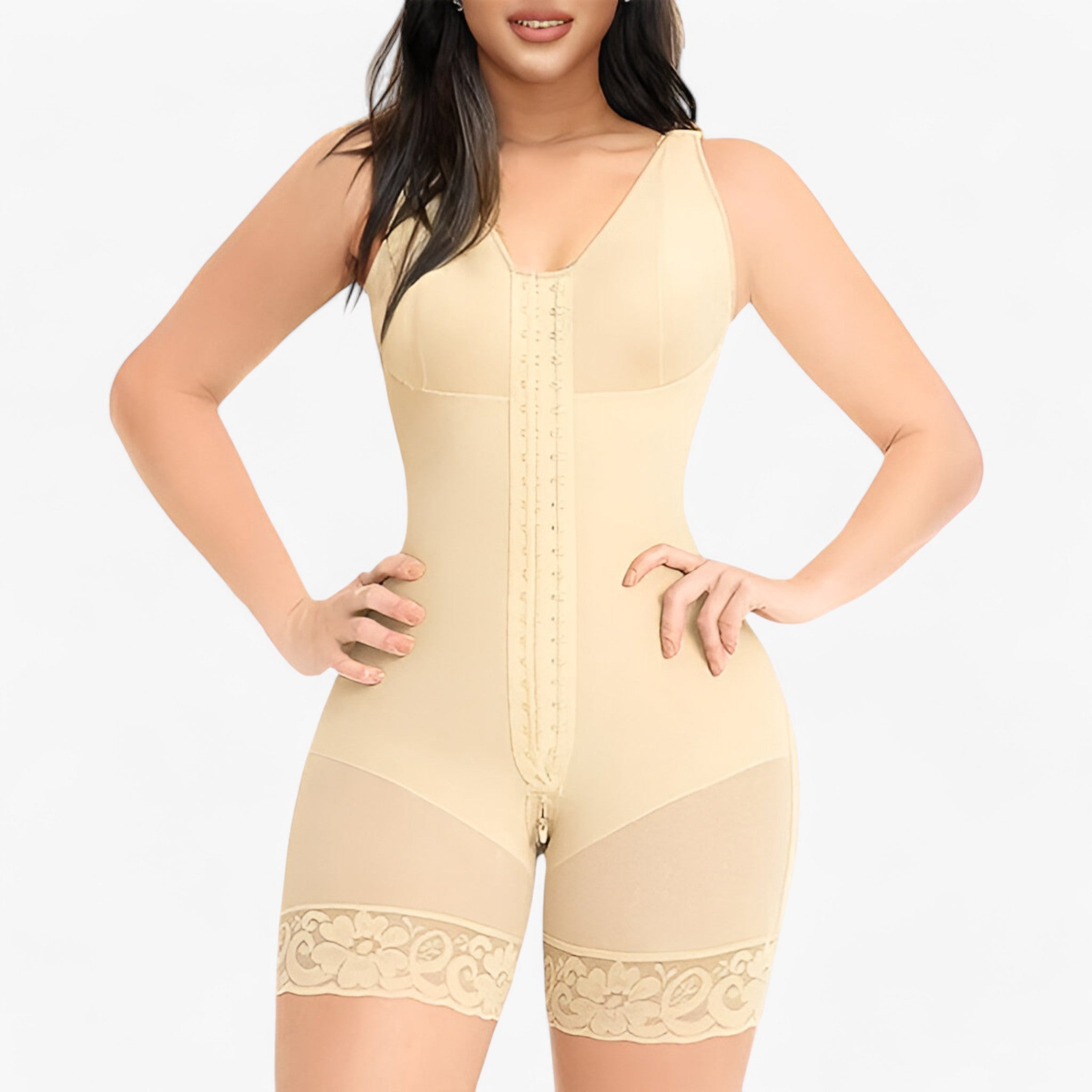 Layla | Body con corsetto aderente - Colore della pelle - - Concept Palermo