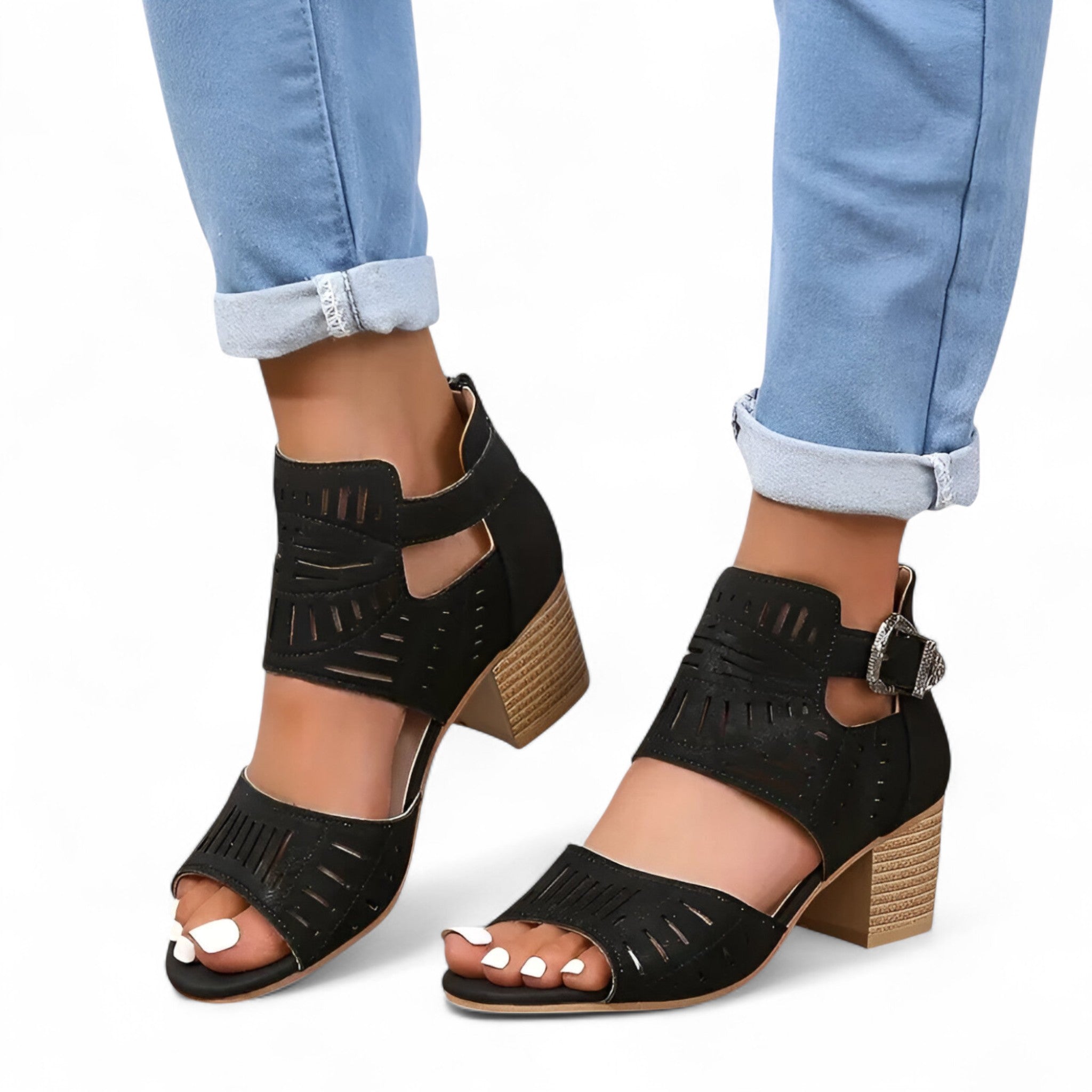 Sloane | Sandali in Velluto - Apparenza Elegante e Confortevole