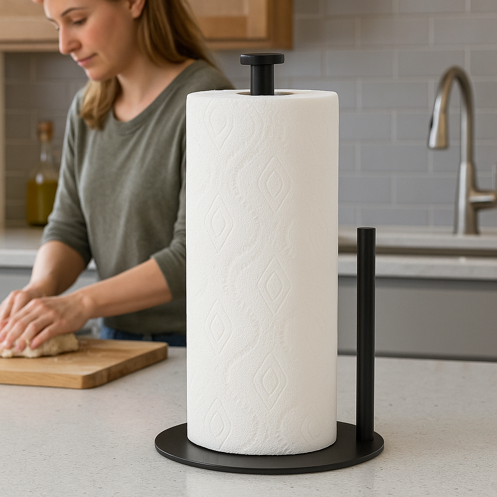 Sophie | Portarotolo da cucina nero con elemento di strappo - - keuken paper towel holder - Concept Palermo