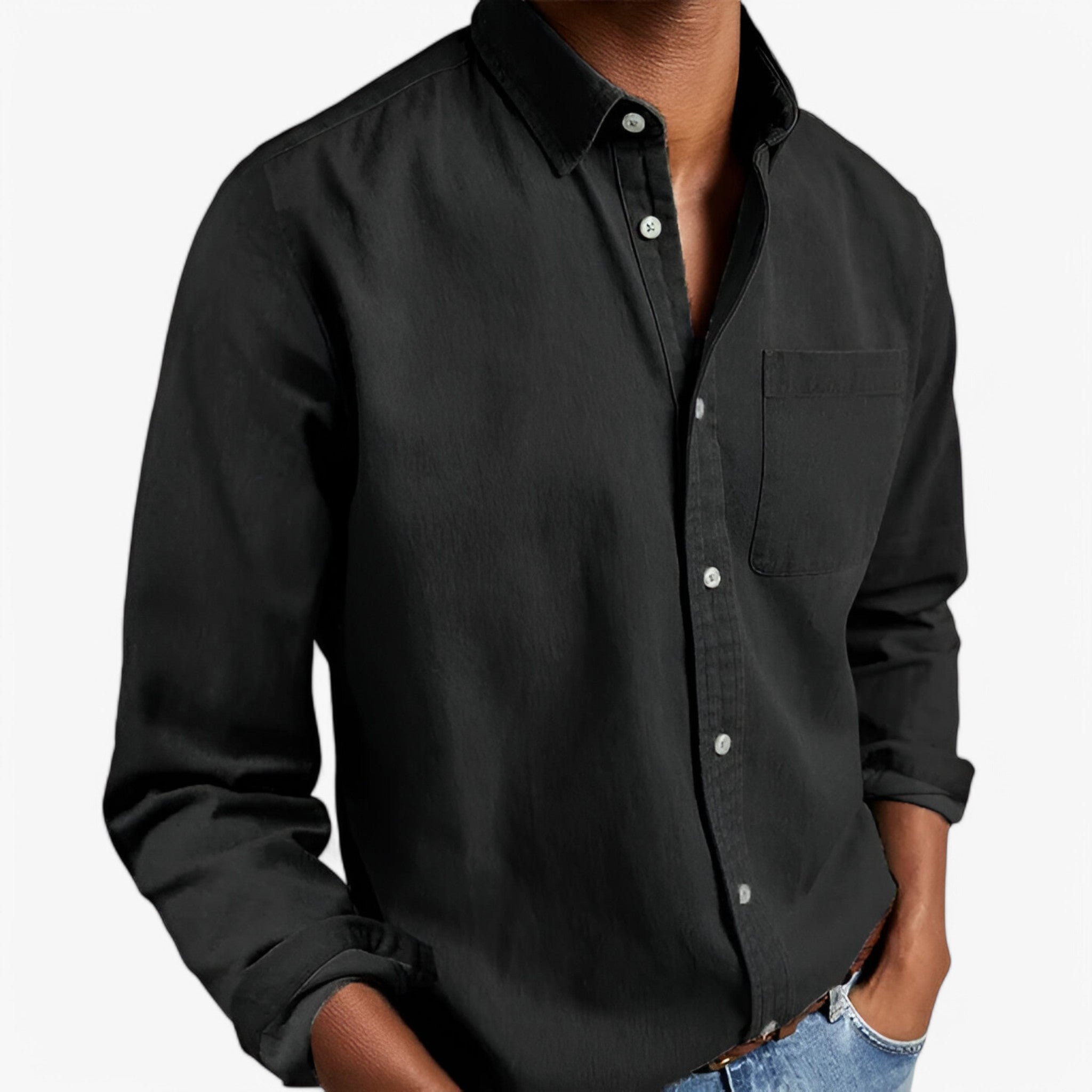 Rafael | Camicia Cargo - Elegante e resistente - Nero - - Concept Palermo