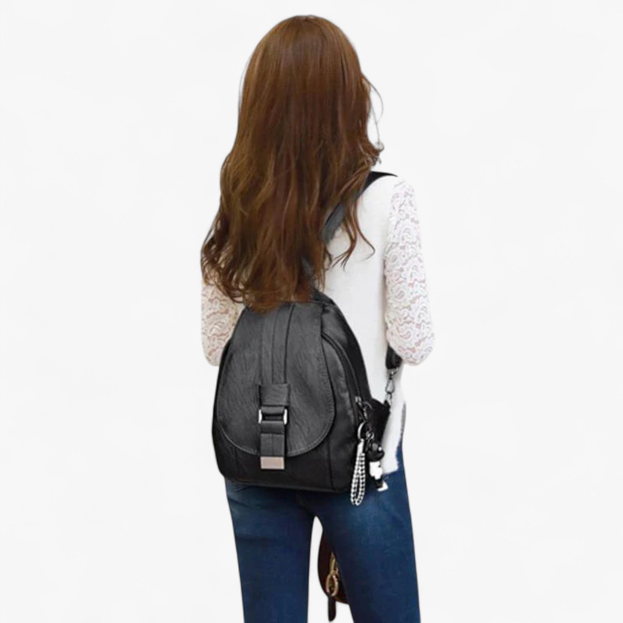 Veala | Zaino in pelle elegante e chic - Nero - Backpacks women's backpack - Concept Palermo