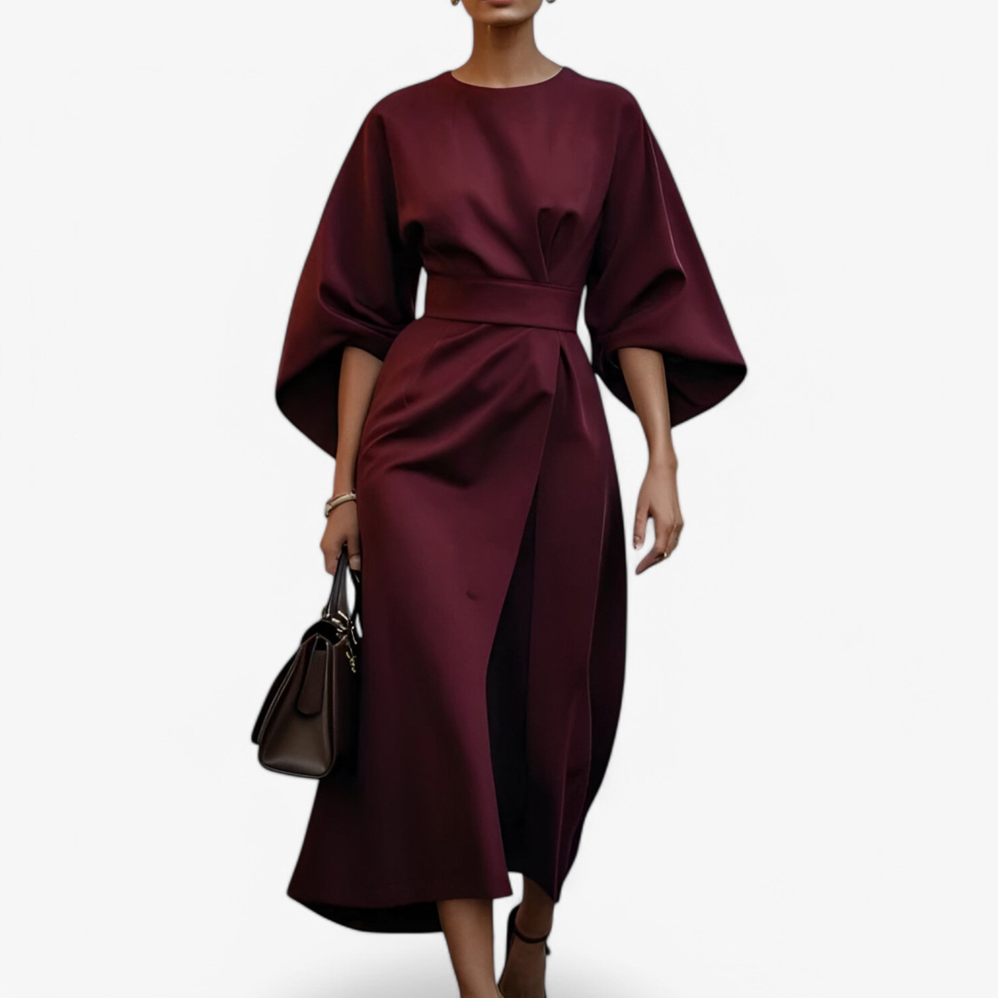 Nova | Abito asimmetrico - moderno e elegante - Bordeaux - - Concept Palermo