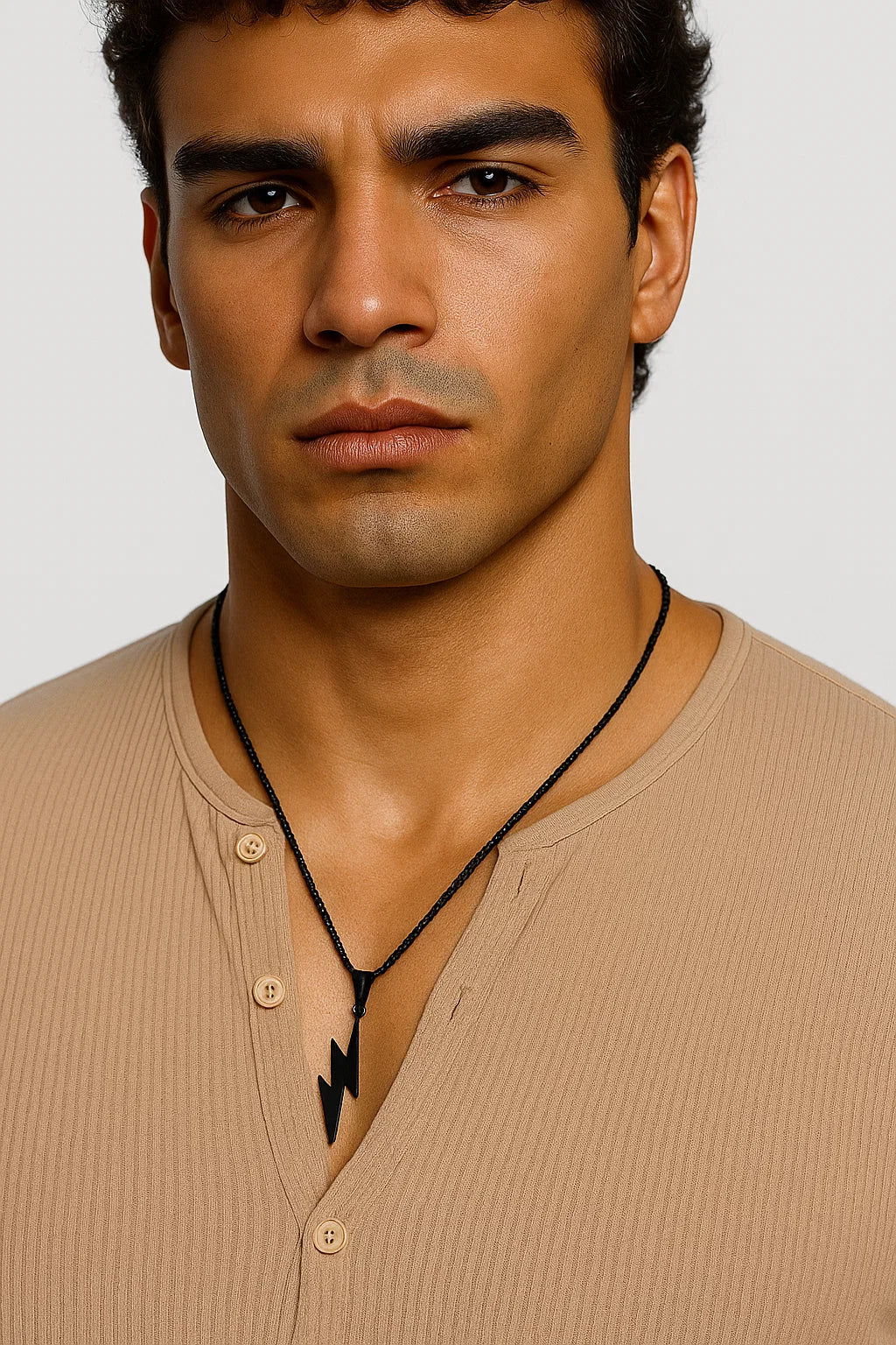 Collana Blitz in acciaio titanico - Gioiello elegante e moderno per uomini - Nero 55 - necklace for men NECKLACES necklaces for men - Concept Palermo