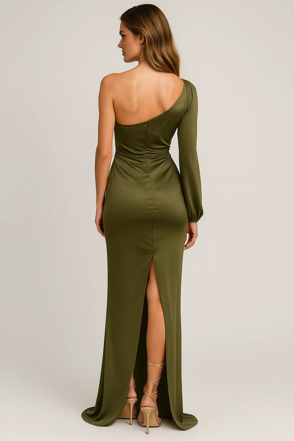 Sophia - Elegante Vestito lungo Asimmetrico con Fiocco e Spacco - - casual dresses DRESS dresses female dress Maxi Dresses modern women's fashion robes WOMEN women's dress womens fashion womens fasion - Concept Palermo