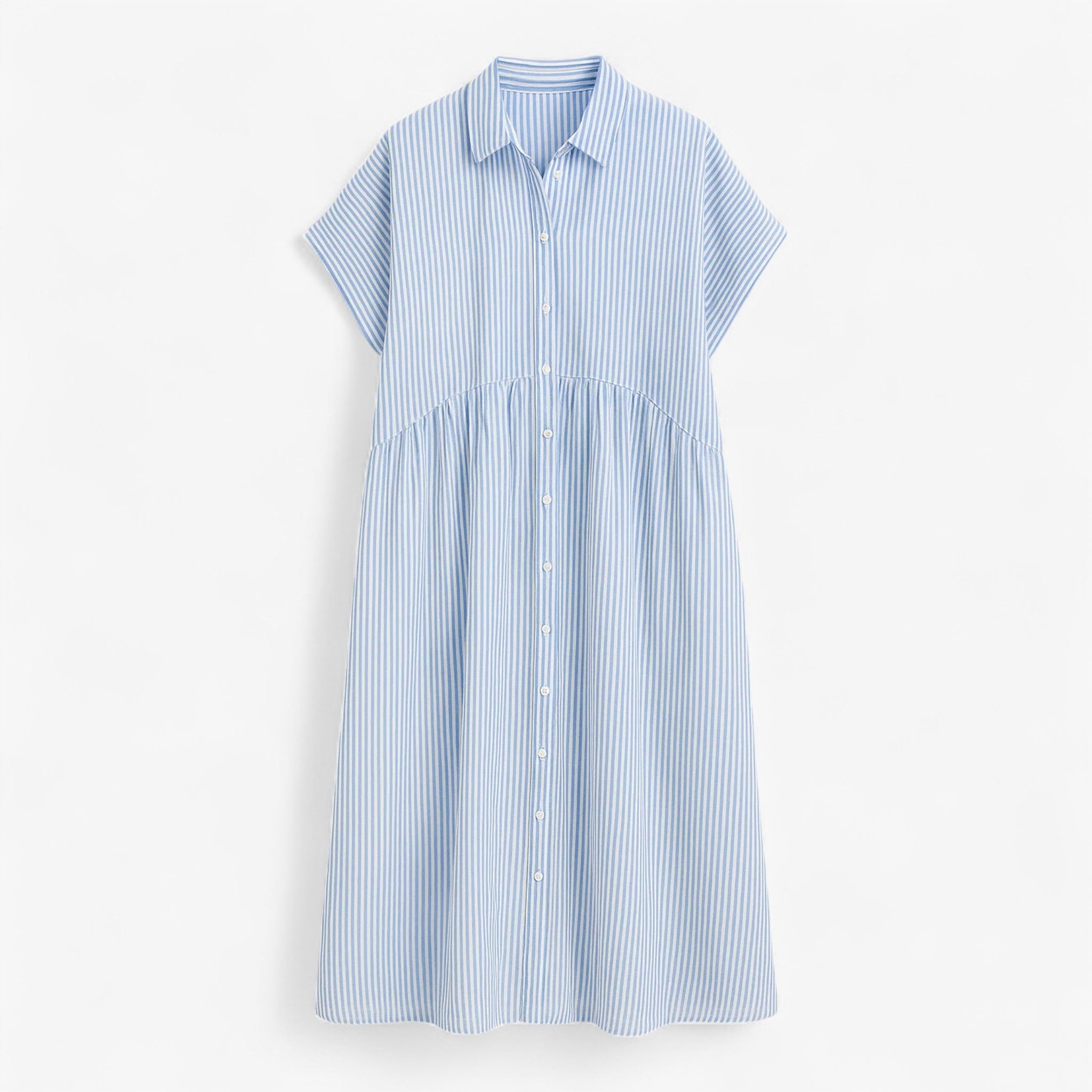 Freja | Leggera e Leggera Vestito Estivo da Donna – Comfort nel Design Scandinavo - Blauw - ademende stof casual jurk comfortabele jurk lichte jurk zomerjurk - Concept Palermo