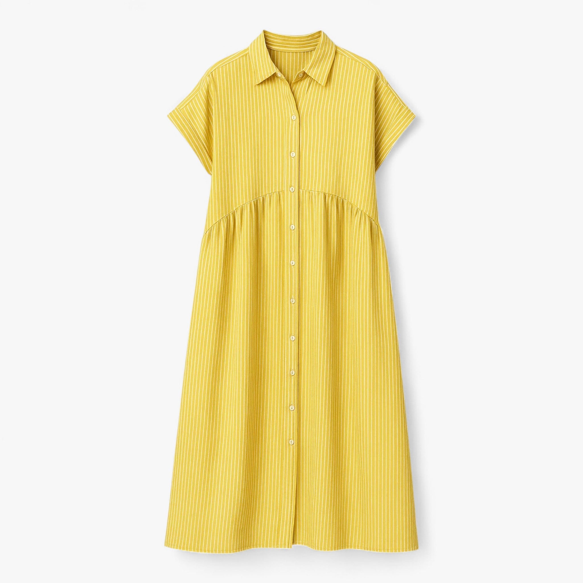 Freja | Leggera e Leggera Vestito Estivo da Donna – Comfort nel Design Scandinavo - Geel - ademende stof casual jurk comfortabele jurk lichte jurk zomerjurk - Concept Palermo