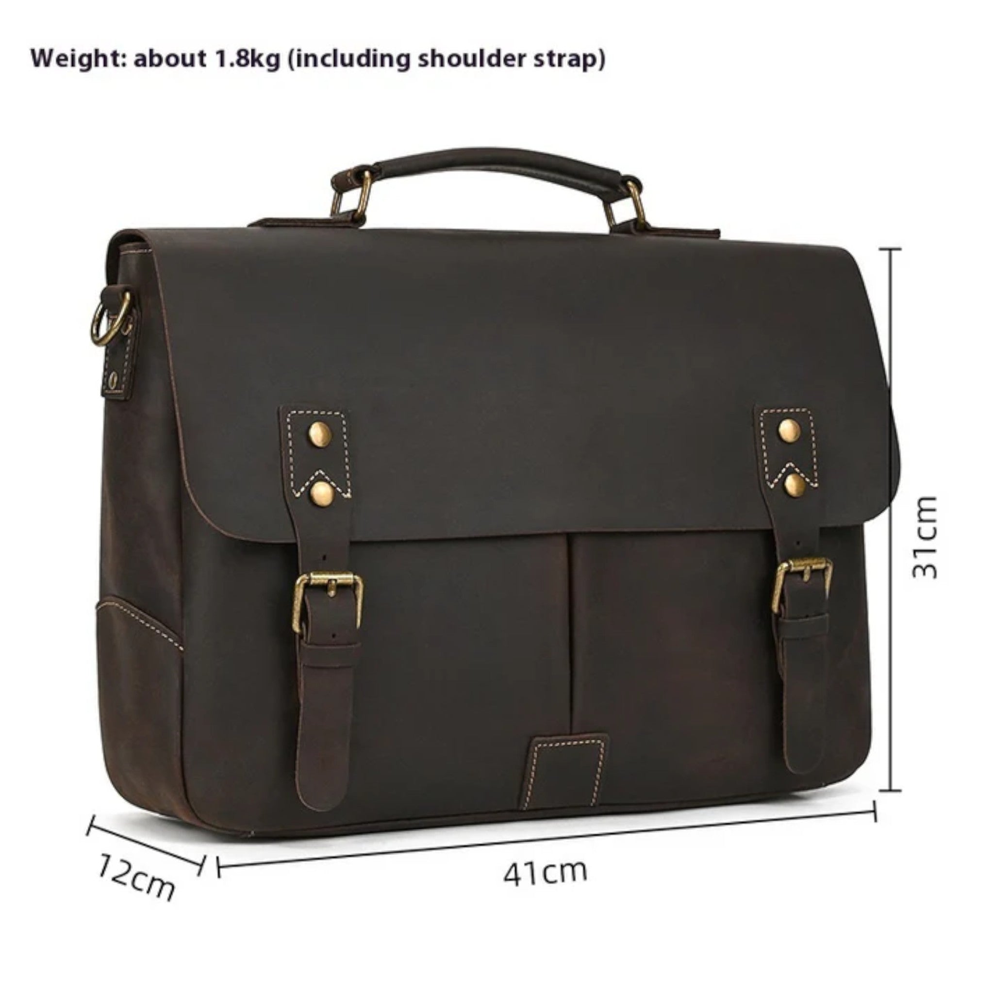 Milano | Borsa per laptop in pelle con tracolla - - - Concept Palermo