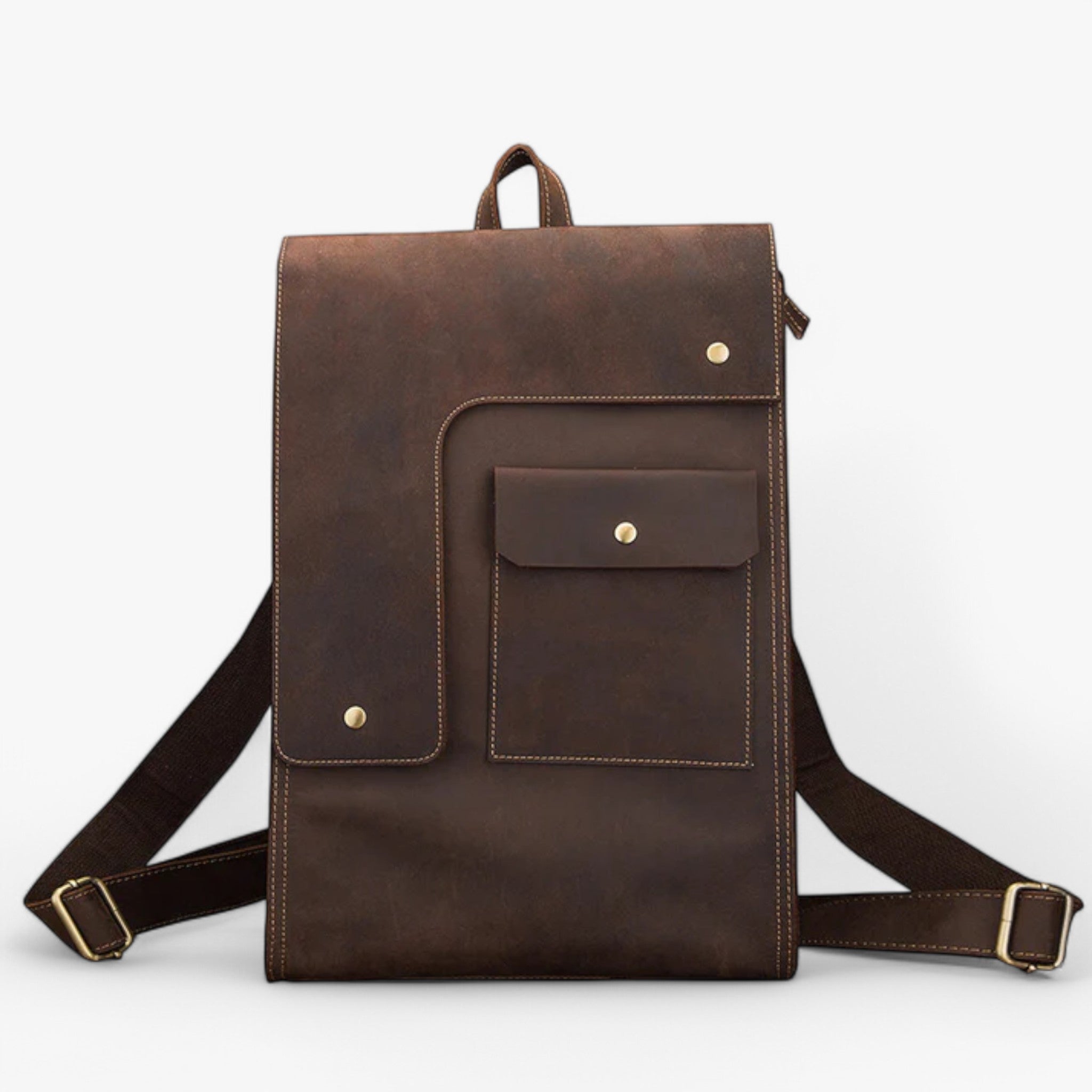 Noè | Zaino in pelle di lusso - Marrone scuro - - Concept Palermo
