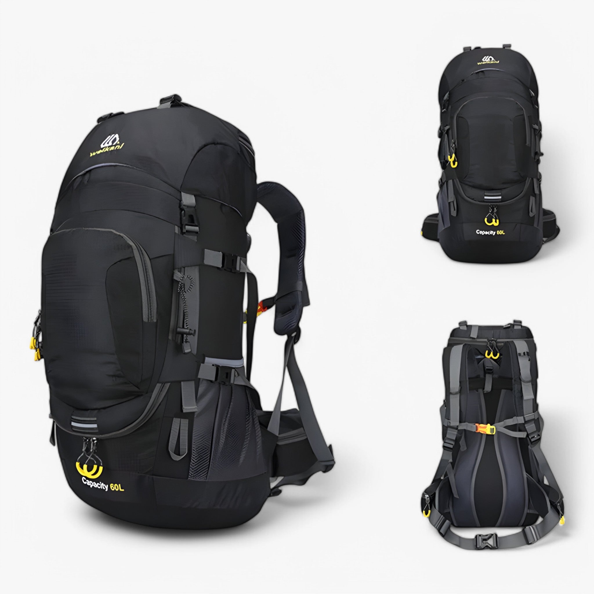 Johnny | Zaino Impermeabile TrekPro 60L - Nero - Backpacks - Concept Palermo