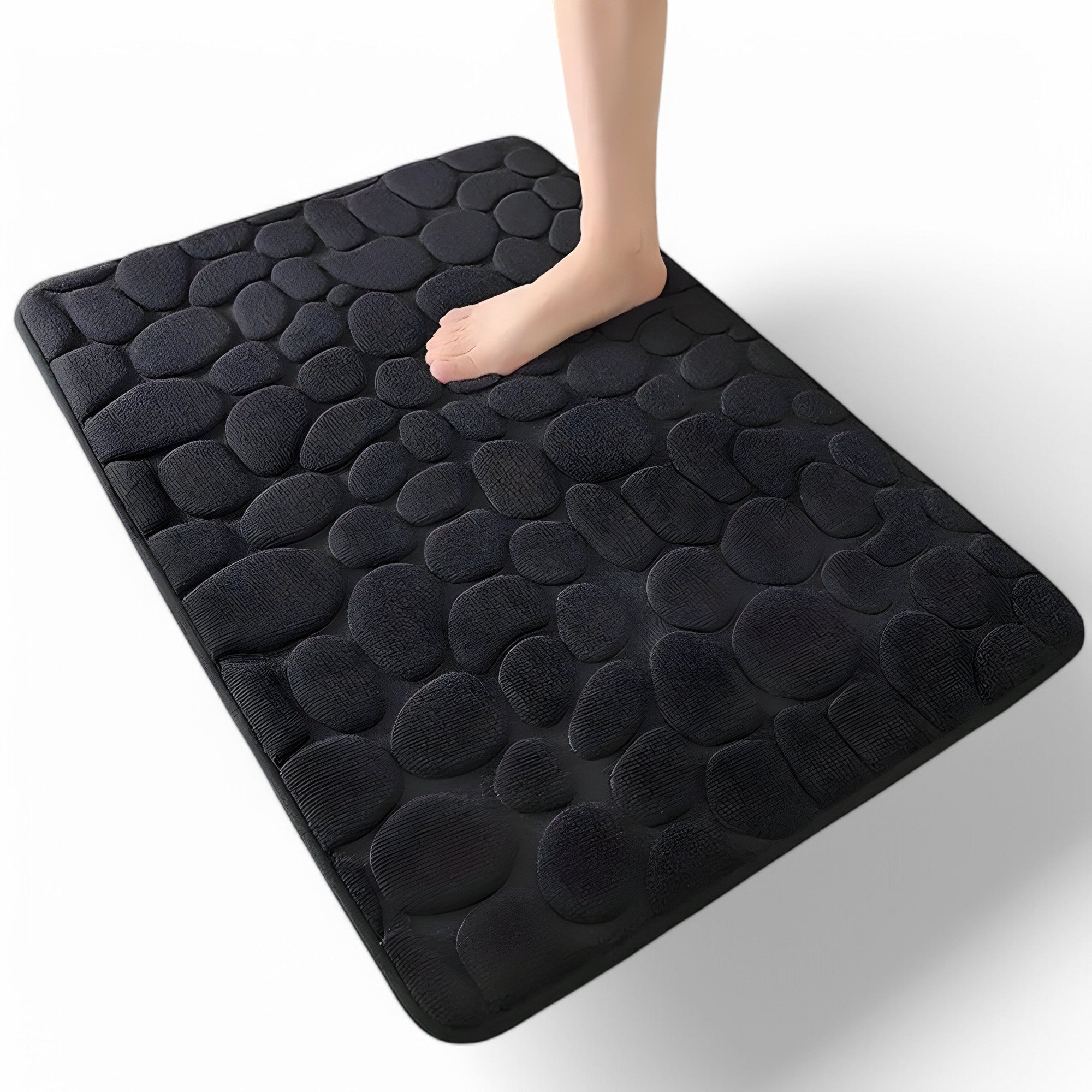 Loe | tappeto da bagno assorbente - tappetino antiscivolo per bagno e toilette - Nero - aitest badkamer - Concept Palermo