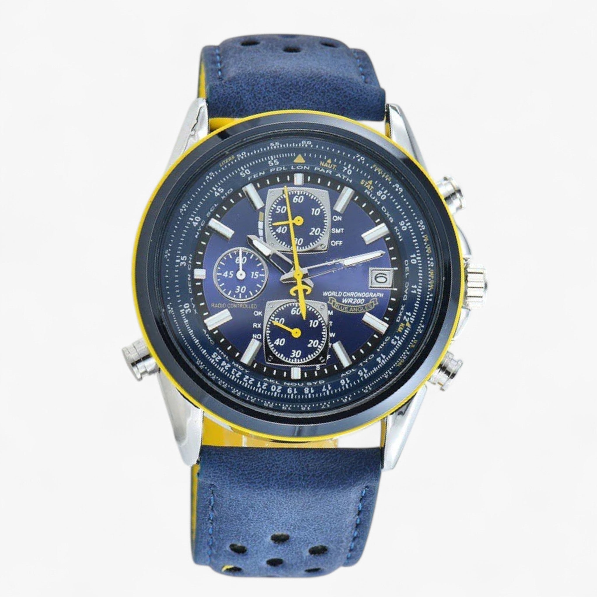 AeroMaster | Orologio da pilota elegante e funzionale - Blu (cinturino in pelle) - watches WATCHES FOR MEN - Concept Palermo