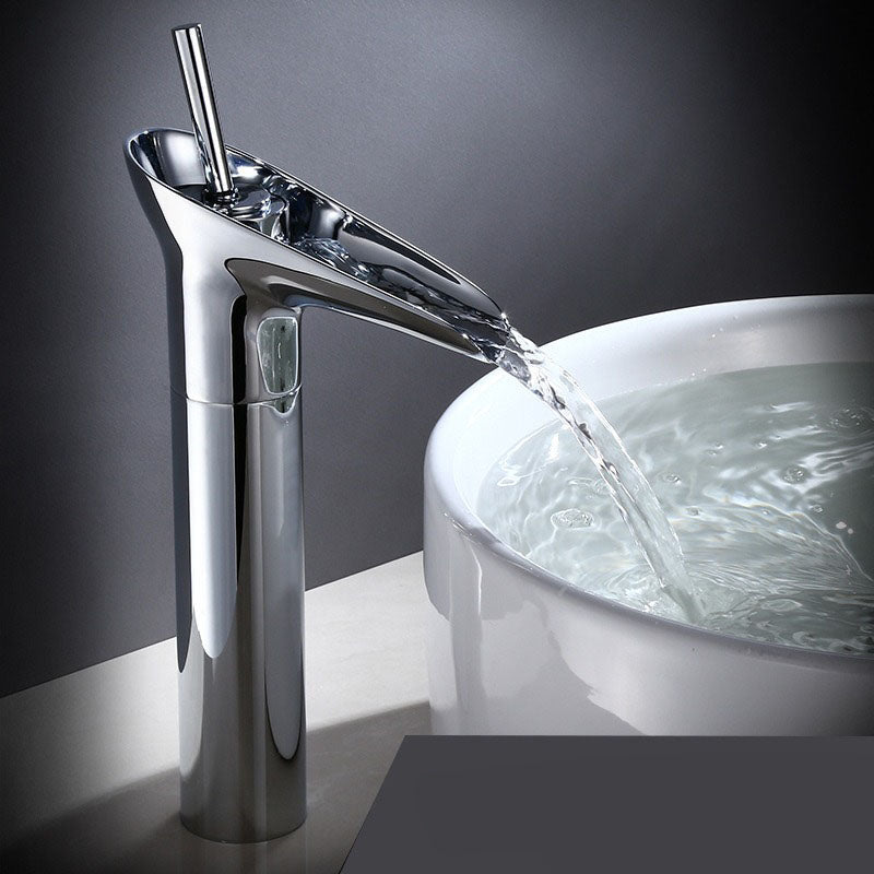 Huck - Waterfall rubinetto antico rubinetto per lavabo da bagno miscelatore per lavabo in ottone - Cromo alto - antique bathroom antique faucet Bathroom Bathroom Faucets faucet brass basin Faucets mixer taps sink faucet Waterfall faucet - Concept Palermo
