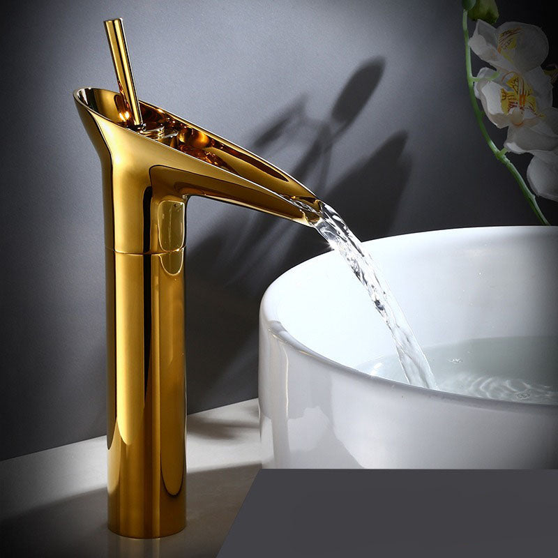 Huck - Waterfall rubinetto antico rubinetto per lavabo da bagno miscelatore per lavabo in ottone - Oro alto - antique bathroom antique faucet Bathroom Bathroom Faucets faucet brass basin Faucets mixer taps sink faucet Waterfall faucet - Concept Palermo