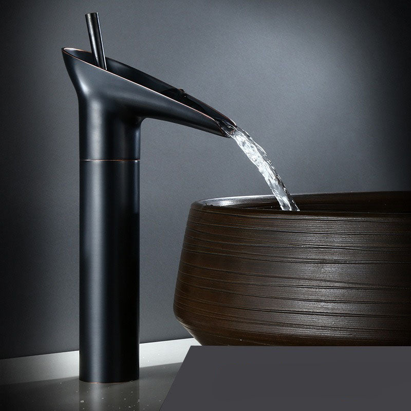 Huck - Waterfall rubinetto antico rubinetto per lavabo da bagno miscelatore per lavabo in ottone - Nero alto - antique bathroom antique faucet Bathroom Bathroom Faucets faucet brass basin Faucets mixer taps sink faucet Waterfall faucet - Concept Palermo