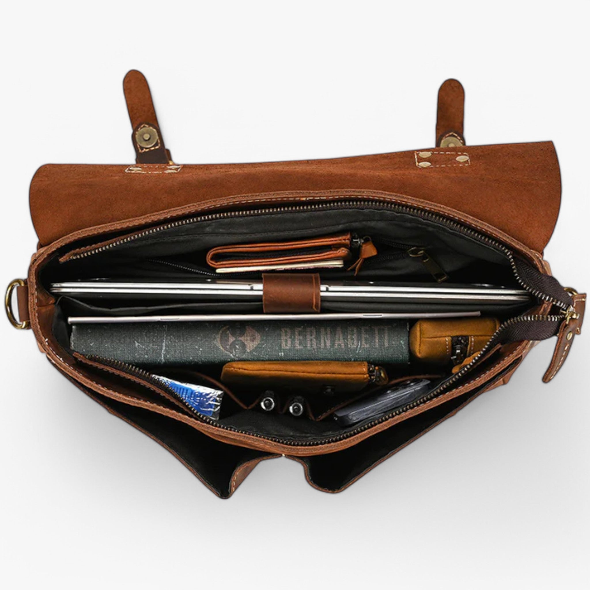 Milano | Borsa per laptop in pelle con tracolla - - - Concept Palermo